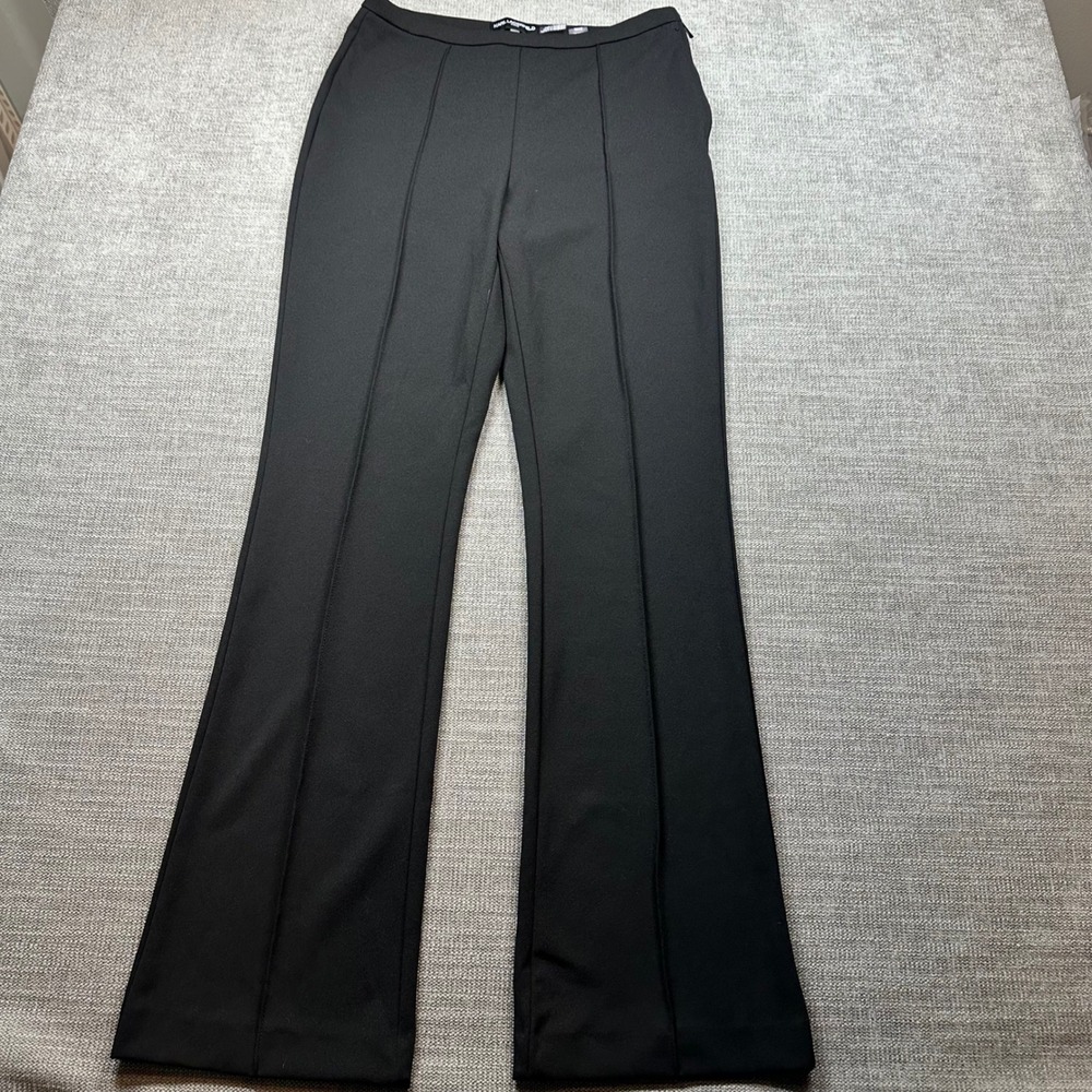 Karl Lagerfeld Paris Pants Womens 6 Black Flare Pintuck Seam Dress
